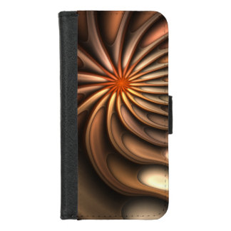 Coule Conversation Abstract Orange Flower iPhone 8/7 Wallet Case