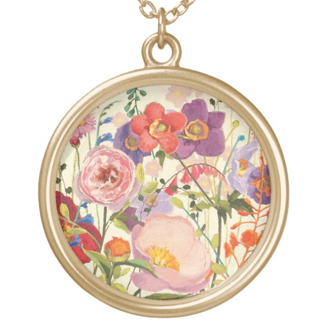 Couleur Printemps Gold Plated Necklace (Front)