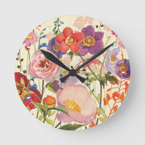 Couleur Printemps Round Clock