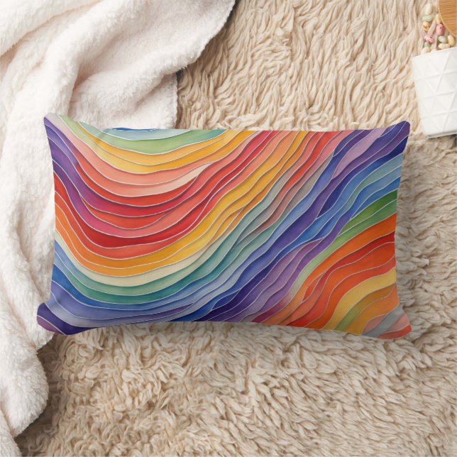 Couleurs de l'arc-en-ciel lumbar pillow (Blanket)