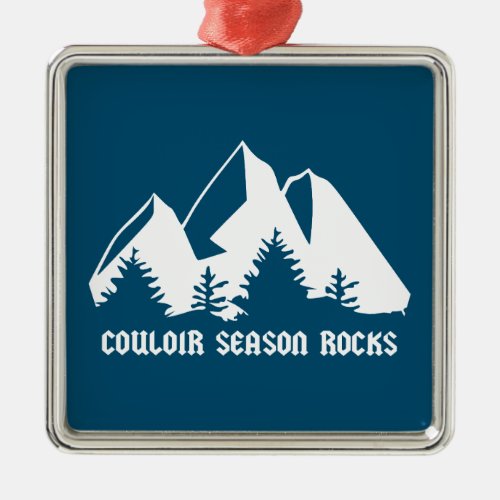 Couloir Season Rocks Metal Ornament