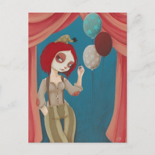 Coulrophobia - Bad clown postcard