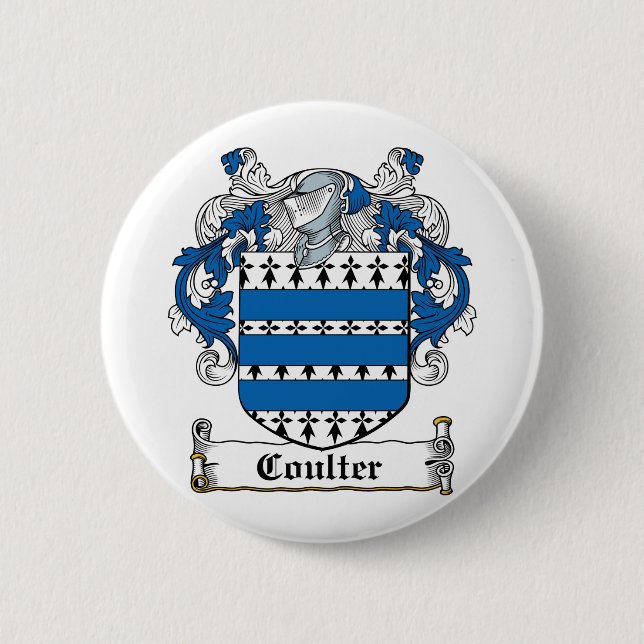 Coulter Family Crest Pinback Button (Front)