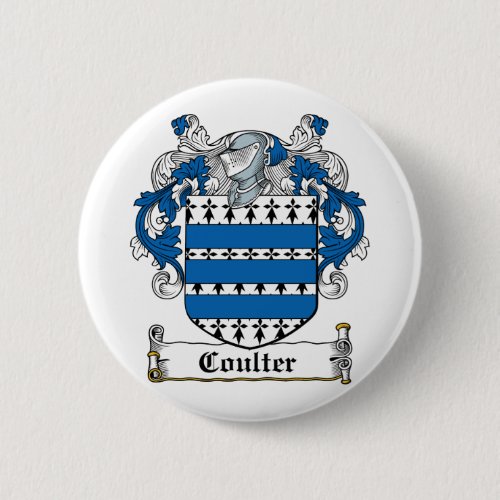 Coulter Family Crest Pinback Button