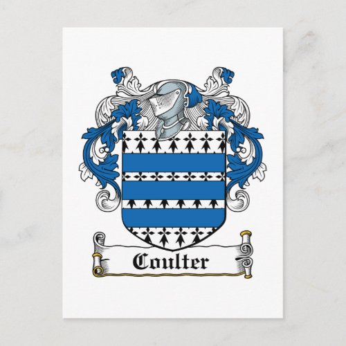 Coulter Family Crest Postcard