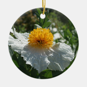 Coulter's Matilija Poppy Ceramic Ornament