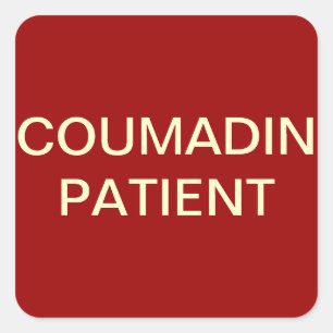Coumadin Patient Chart Label
