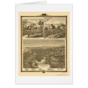 Council Bluffs, IA Panoramic Map - 1875 Cards