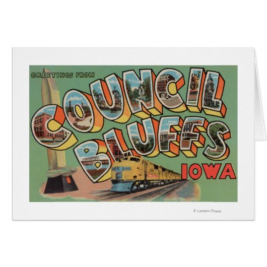 Council Bluffs, Iowa - Large Letter Scenes (Front Horizontal)