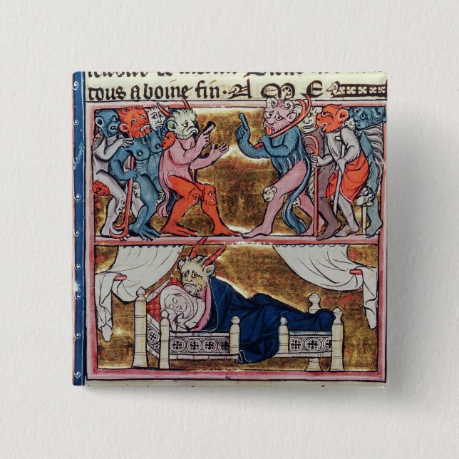 Council of Demons, from 'l'Histoire de Merlin' Pinback Button (Front)