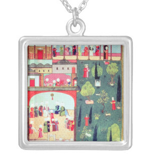 Council of ministers at Topkapi Palace Silver Plated Necklace