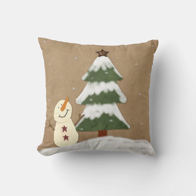 Counrty Christmas Tree Pillow (Front)