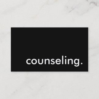 counseling. business card