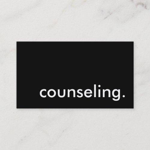 counseling. business cards