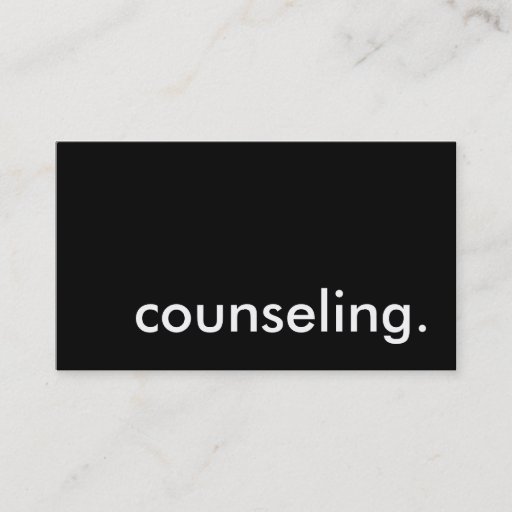 Customizable counseling. business cards