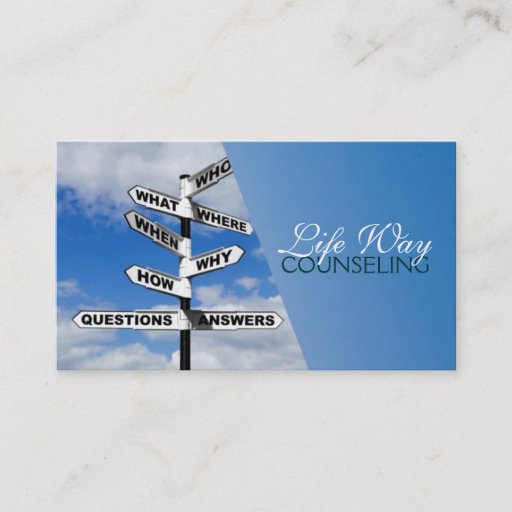 Customizable Counseling, Life Coach, Therapy, Therapist, Business Card Template