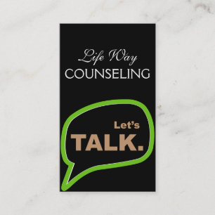 Counseling, Life Coach, Therapy, Therapist, Business Card