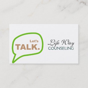 Counseling  Life Coach  Therapy  Therapist  Business Card by ArtisticEye at Zazzle