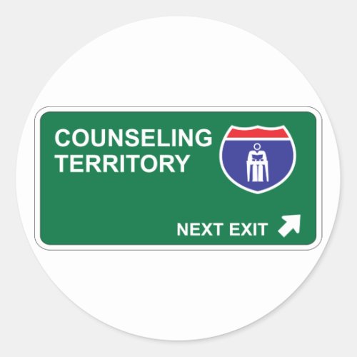 Counseling Next Exit Classic Round Sticker