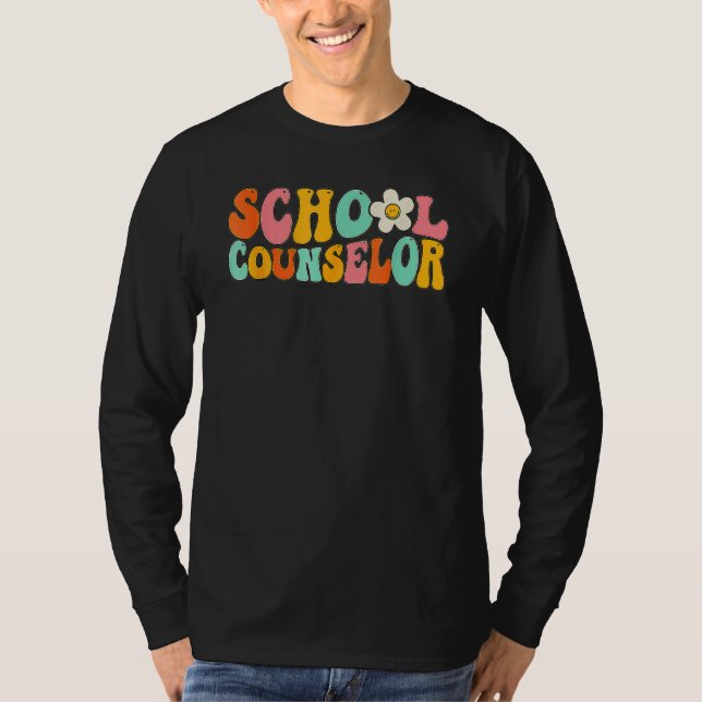 Counseling Office School Guidance Groovy Back To S T-Shirt (Front)