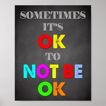 Counseling Office Sign, Ok to not be Ok Sign | Zazzle