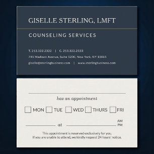 Counseling Services Office Appointment Reminder Business Card