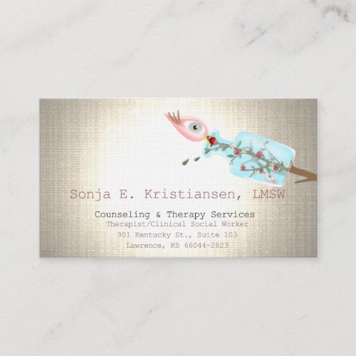 Counseling Therapy Services Appointment Card