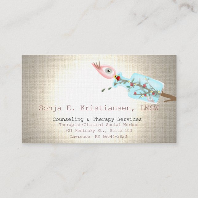 Counseling Therapy Services Appointment Card (Front)