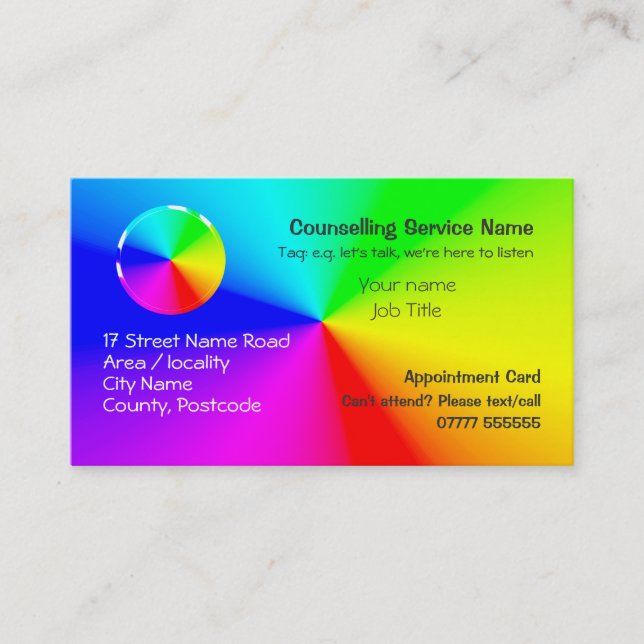 Counselling Services Appointment Reminders (Front)