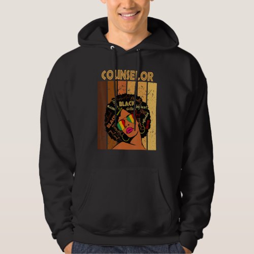 Counselor Afro African American Women Black Histor Hoodie