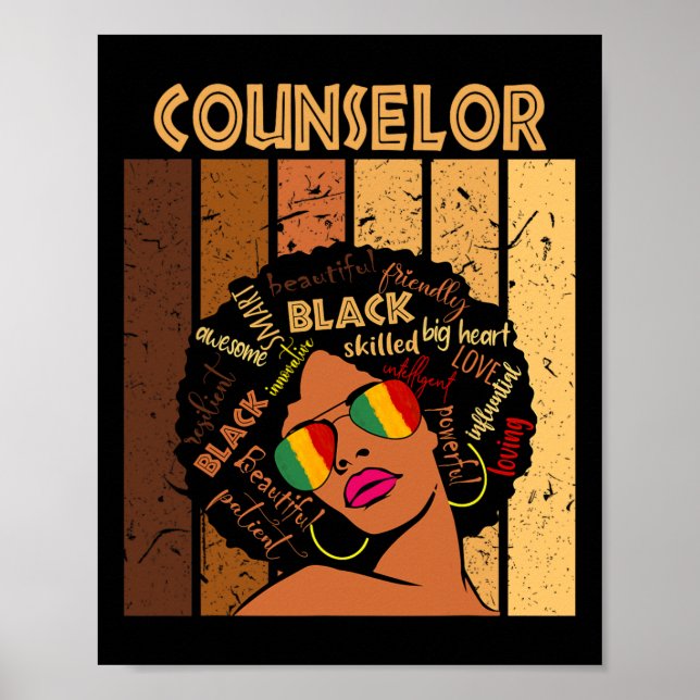 Counselor Afro African American Women Black Histor Poster (Front)