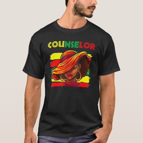 Counselor Afro African American Women Black Histor T_Shirt