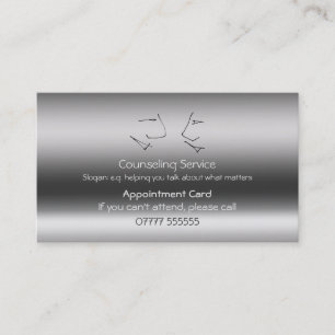 Counselor, Appointment Card, Talking Heads logo Business Card