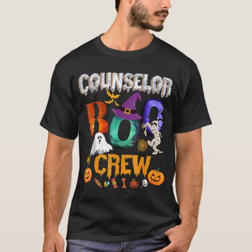 Counselor Boo Crew Teacher Student  Halloween Cost T_Shirt