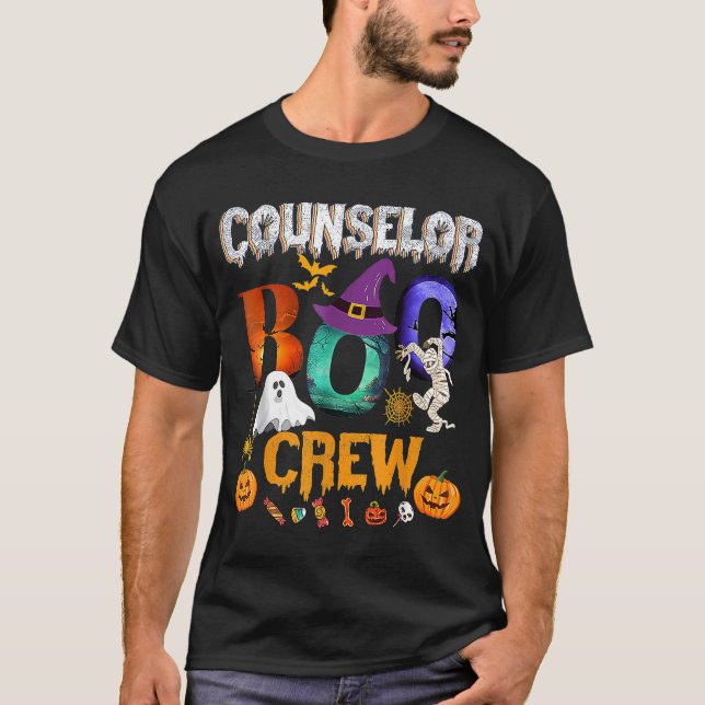 Counselor Boo Crew Teacher Student  Halloween Cost T-Shirt (Front)