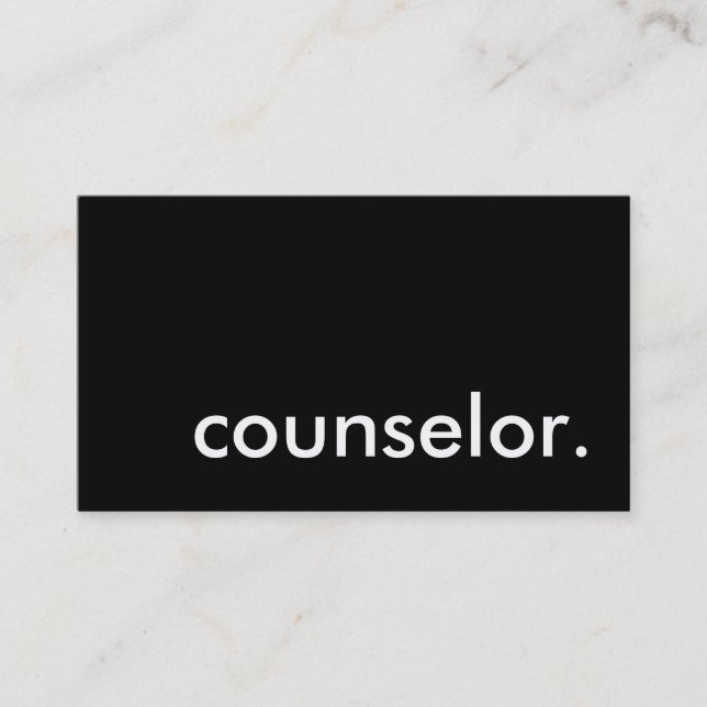 counselor. business card (Front)