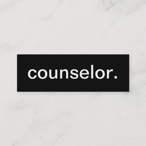Customizable Counselor Business Card