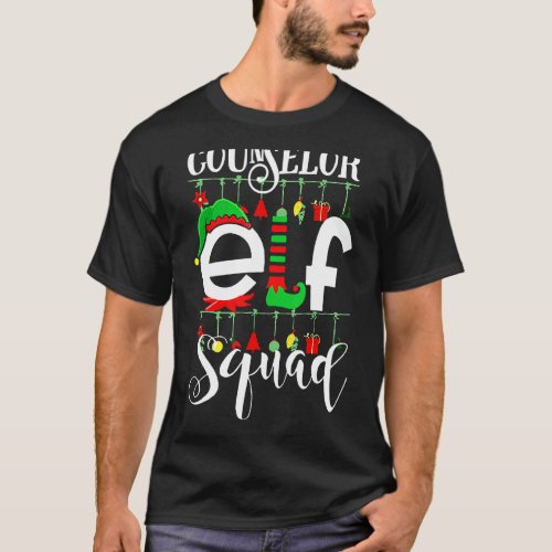 Counselor Elf Squad Family Matching Group Christma T_Shirt