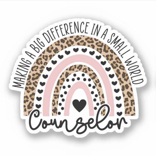 Counselor Gift, School Counselor Sticker (Front)