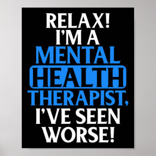 Counselor Gifts Mental Health Therapist For Men Wo Poster