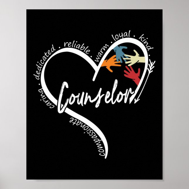 Counselor Graphic Tees Tops Back To School Gift  Poster (Front)