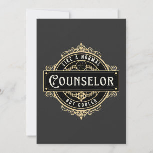 Counselor job badge appreciation invitation