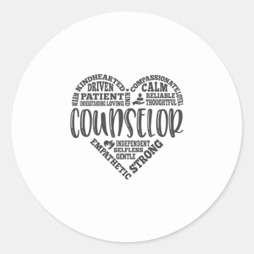 Counselor life school counselor classic round sticker