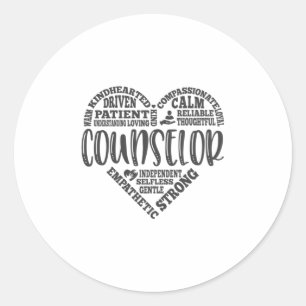 Counselor life, school counselor classic round sticker