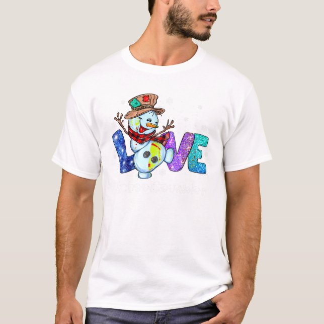 Counselor Love Snowman T-Shirt (Front)