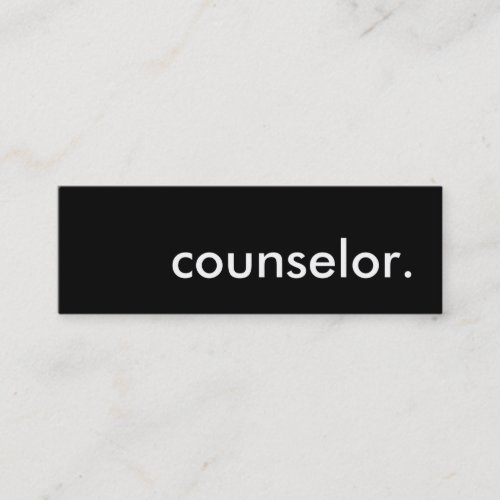 counselor mini business card