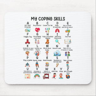 Counselor My Coping Skills Alphabet Mental Health  Mouse Pad