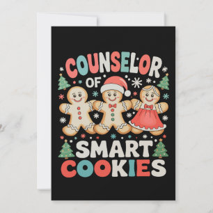Counselor Of Smart Cookies Xmas Teacher Christmas Holiday Card