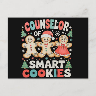 Counselor Of Smart Cookies Xmas Teacher Christmas Holiday Postcard