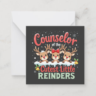 Counselor of the Cutest Little Reindeers Christmas Note Card